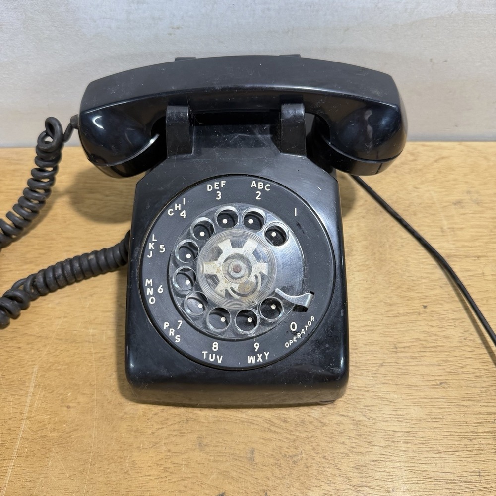 Vintage Stromberg-Carlson Rotary Phone Black Desk Telephone SC 500D 1950s-70s